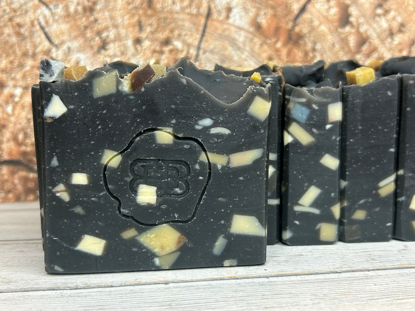 Charcoal Crumble Body Soap 5oz, Sweet & Slight Musk, Grit: Fine