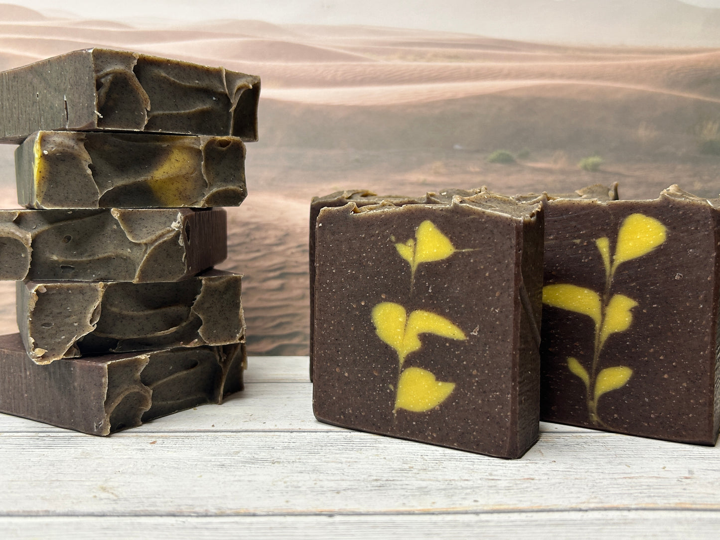 Sacred Suds Body Soap 5 oz, Earthy & Musky, Grit: Medium (Sandalwood Fragrance Oil & EO Blend)