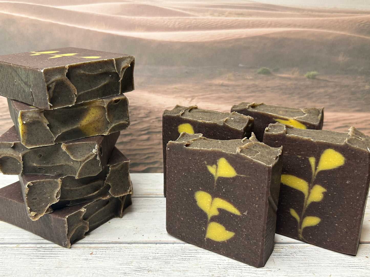 Sacred Suds Body Soap 5 oz, Earthy & Musky, Grit: Medium (Sandalwood Fragrance Oil & EO Blend)