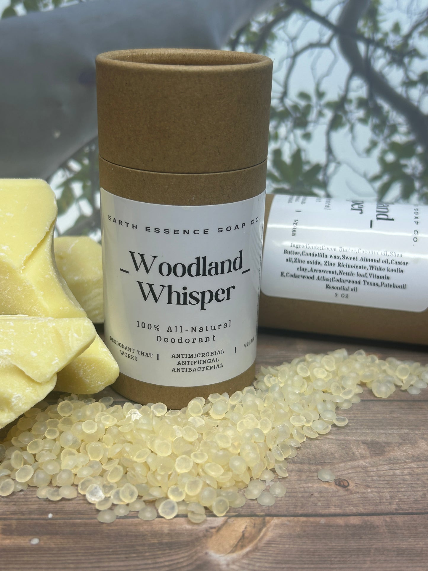 Natural Solid Deodorant, That Works! 3 oz Push Top- Nettle Leaf Infused-Won't Stain-"Sensitive Skin Approved"