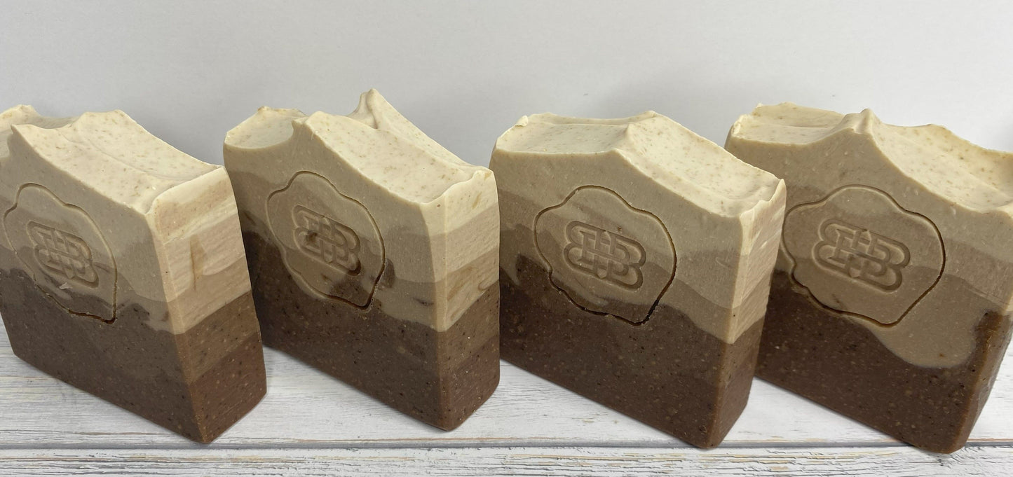 Cocoa Latte Body Scrub Soap 5oz, Coffee-Chocolatey, Grit: Course