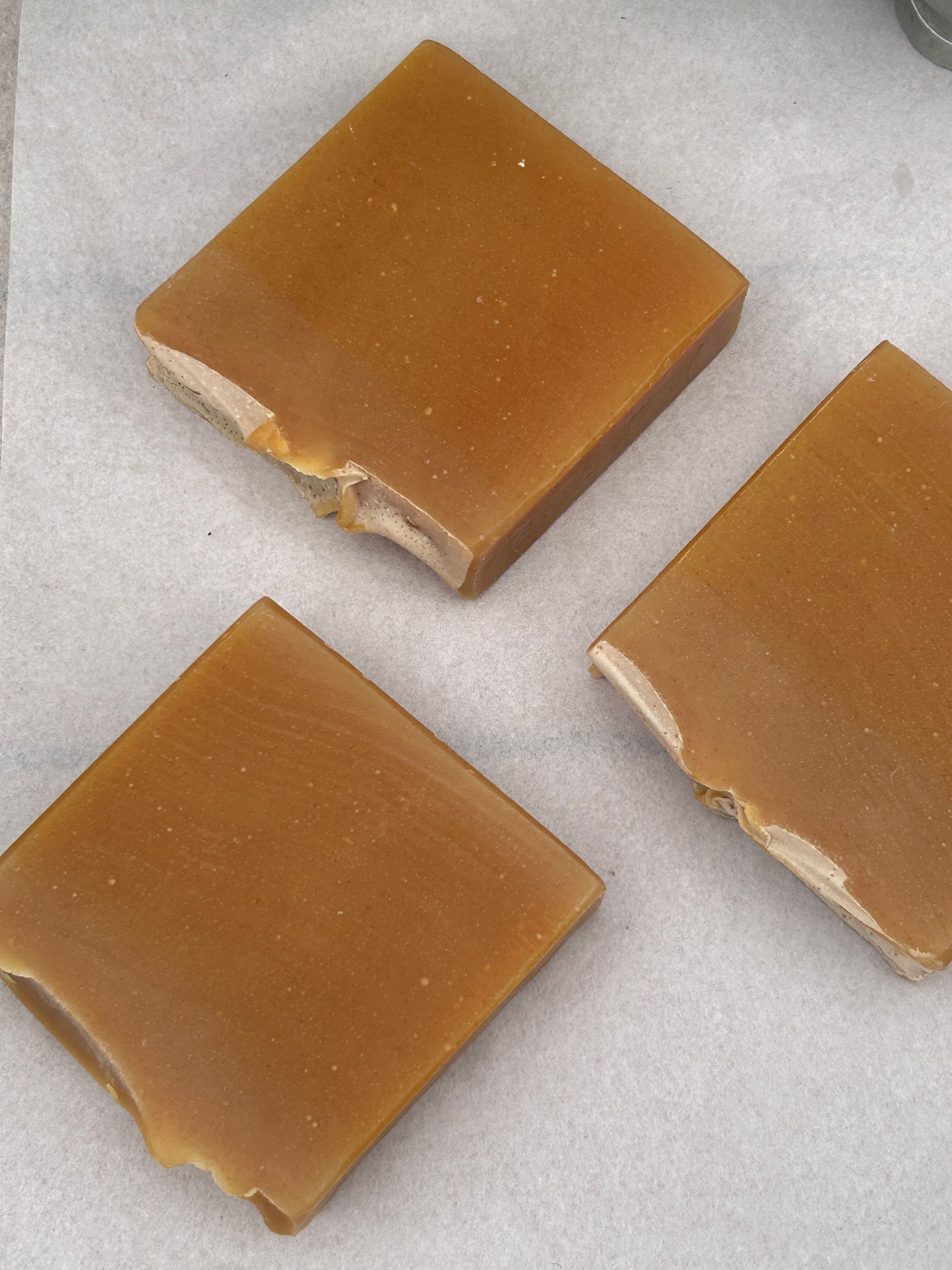 Golden Glow Goat Soap 5oz, Fresh-Clean-Uplifting, Grit: Fine