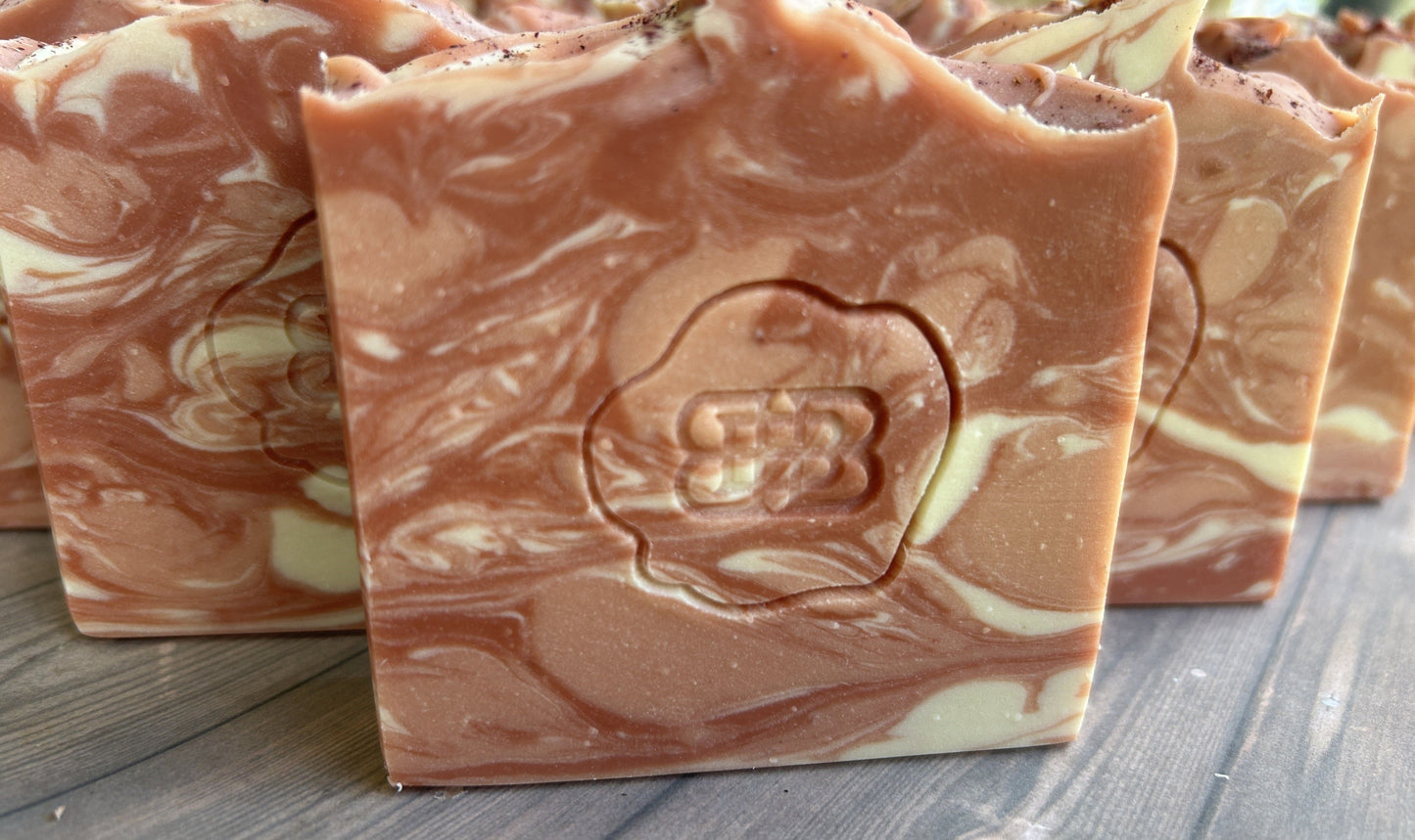 Rose Quartz Body Soap 5oz, Sweet Citrus Spice, Grit: Fine