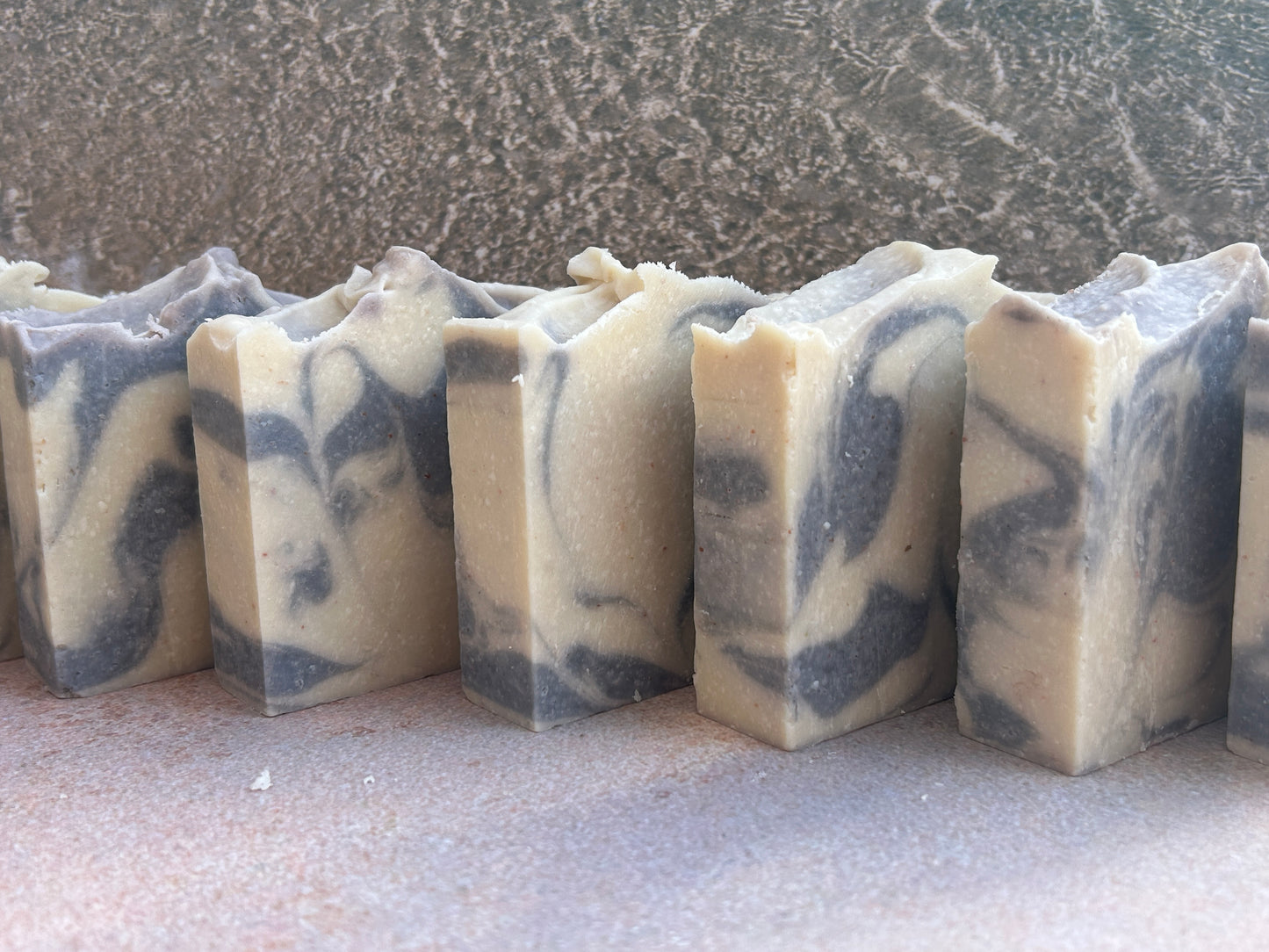 Salty Spa Salt Scrub Soap 5 oz, refreshing-minty- earthy, Grit: Course