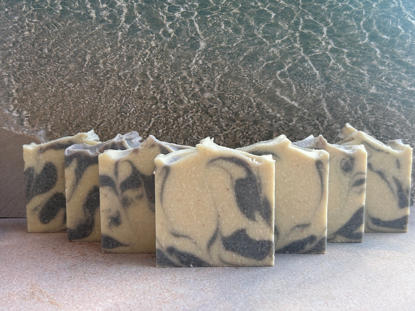 Salty Spa Salt Scrub Soap 5 oz, refreshing-minty- earthy, Grit: Course
