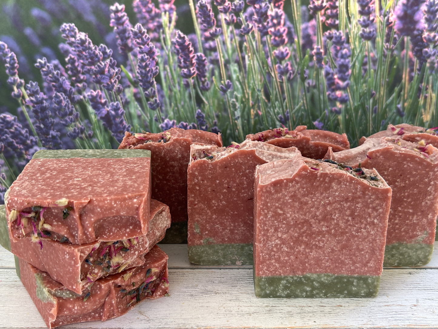 April Showers Salt Scrub Soap 5 oz, Floral-Slight Musk, Grit: Course