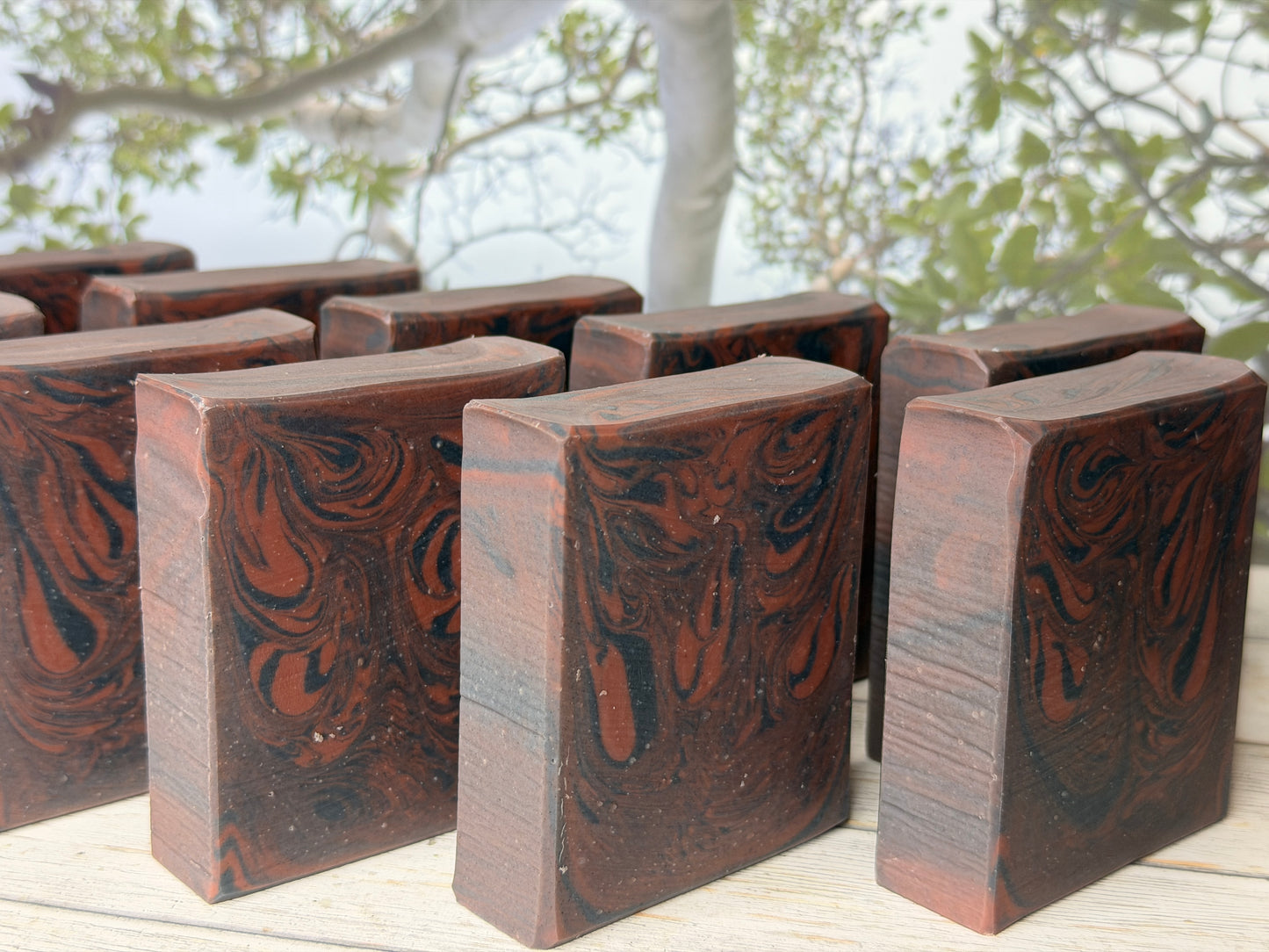 Bourbon Cypress F/O Goat Body Soap 5oz, Smoked Earth, Grit: Fine
