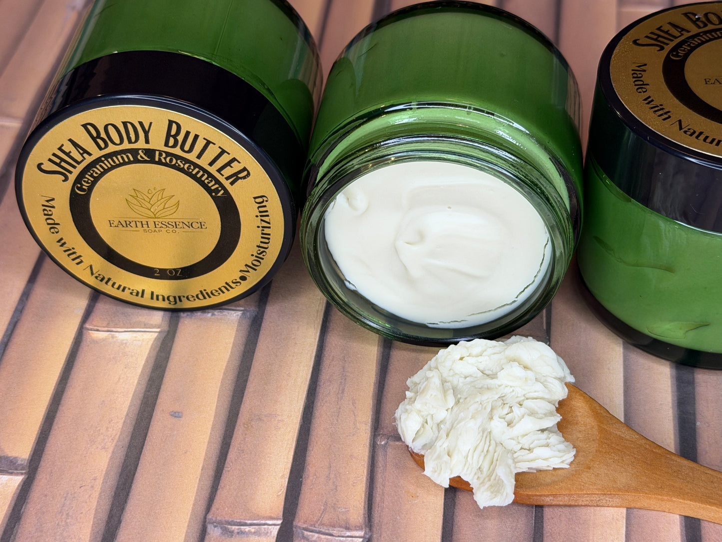 Whipped Shea Body Butter -Geranium & Lavender Essential Oil-Rosehip Infused Olive Oil