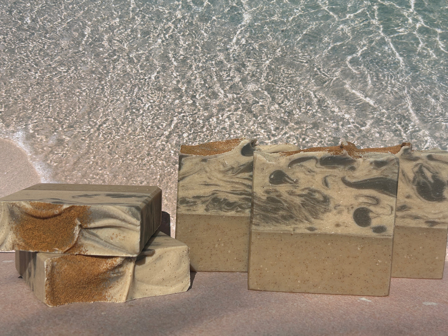 Sand & Sea Goat's Milk Scrub Soap Bar (5oz) – Herbaceous, Sweet Grit: Medium