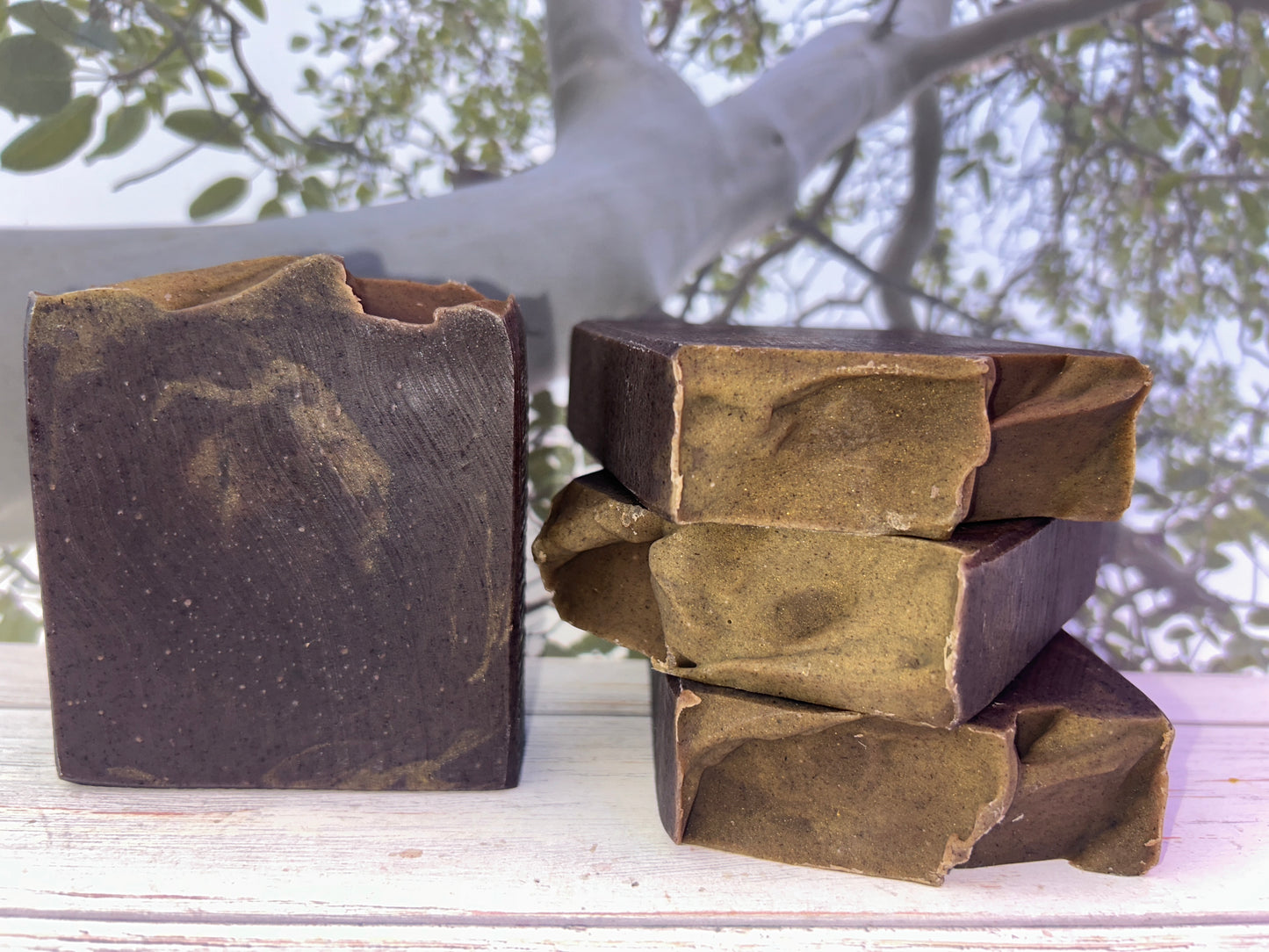 Sacred Suds Body Soap 5 oz, Earthy & Musky, Grit: Medium (Sandalwood Fragrance Oil & EO Blend)