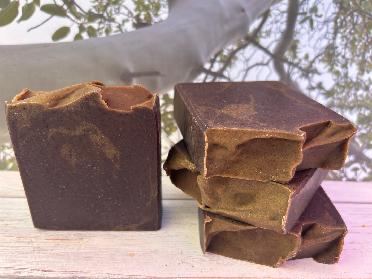 Sacred Suds Body Soap 5 oz, Earthy & Musky, Grit: Medium (Sandalwood Fragrance Oil & EO Blend)