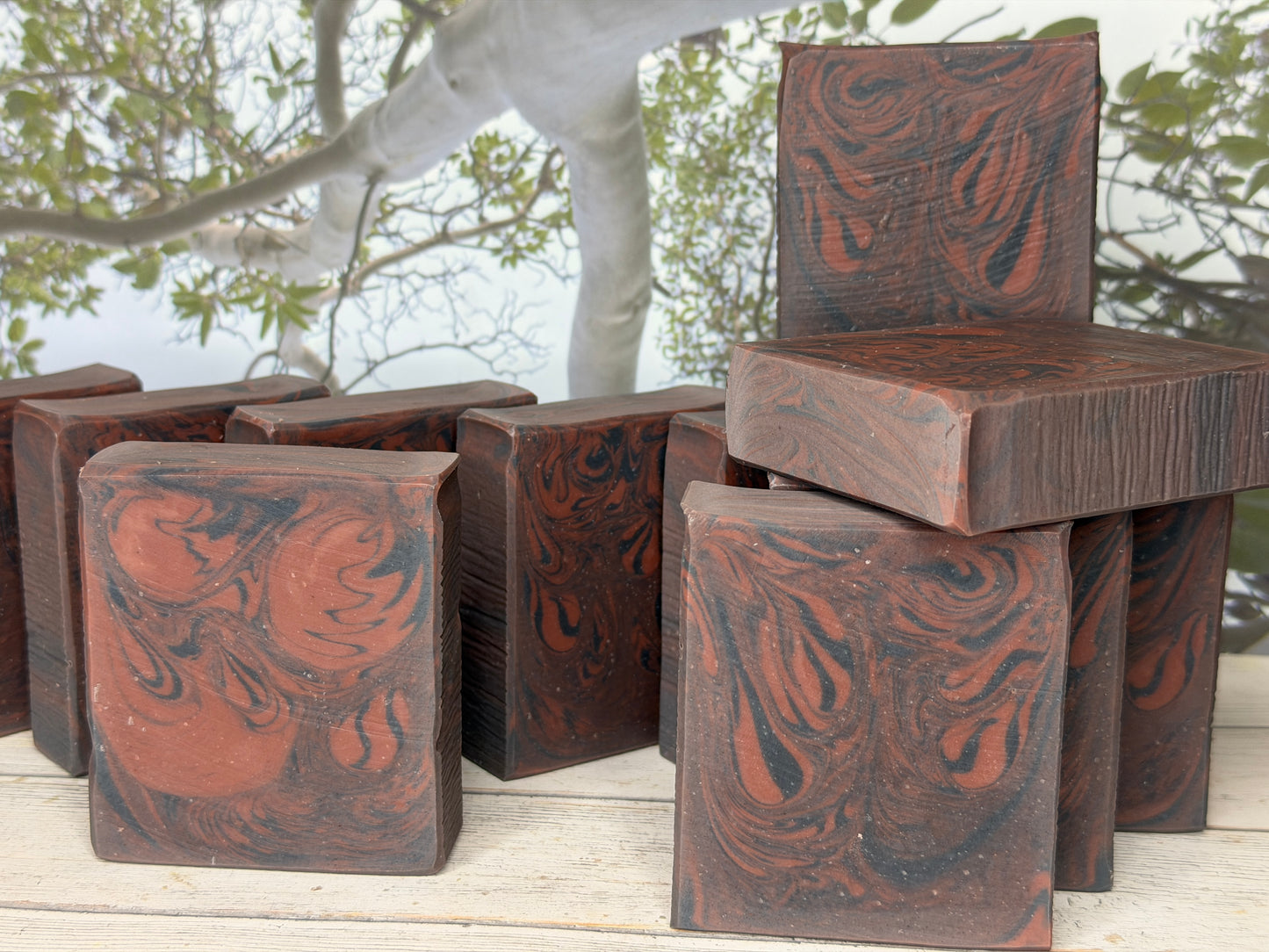 Bourbon Cypress F/O Goat Body Soap 5oz, Smoked Earth, Grit: Fine