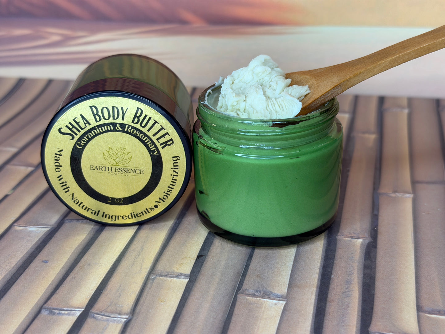 Whipped Shea Body Butter -Geranium & Lavender Essential Oil-Rosehip Infused Olive Oil