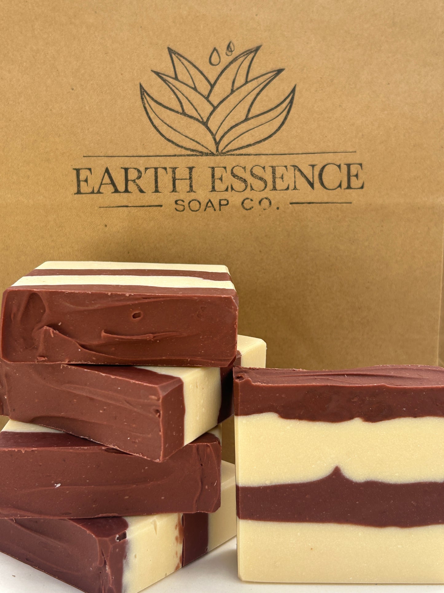 Candy Cane Body Soap 5oz, Uplifted Clean Peppermint Hint of Herbaceous Scent, Grit; Fine