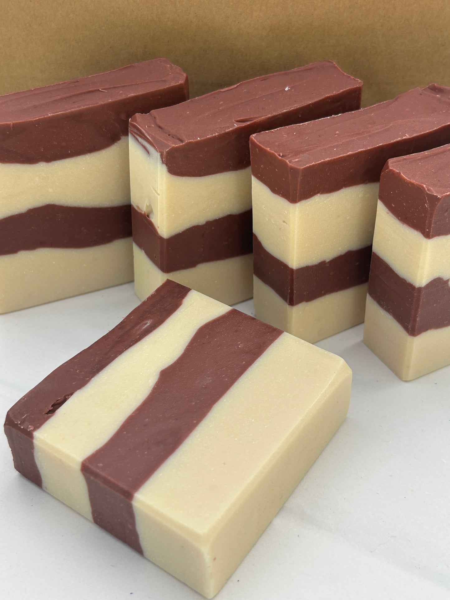 Candy Cane Body Soap 5oz, Uplifted Clean Peppermint Hint of Herbaceous Scent, Grit; Fine