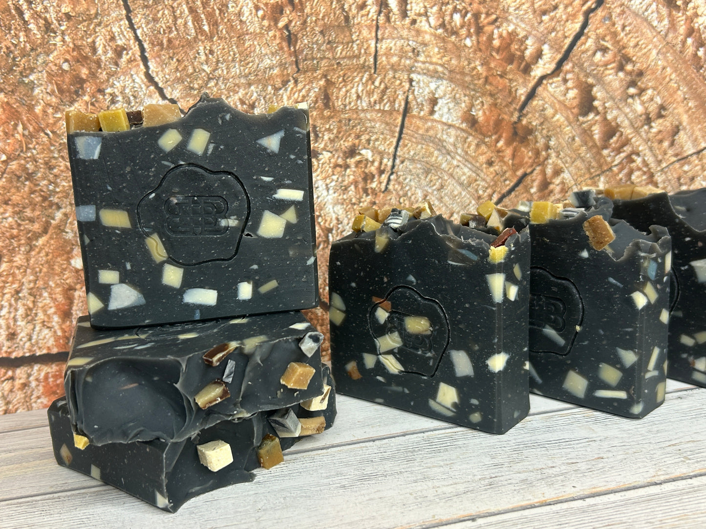 Charcoal Crumble Body Soap 5oz, Sweet & Slight Musk, Grit: Fine