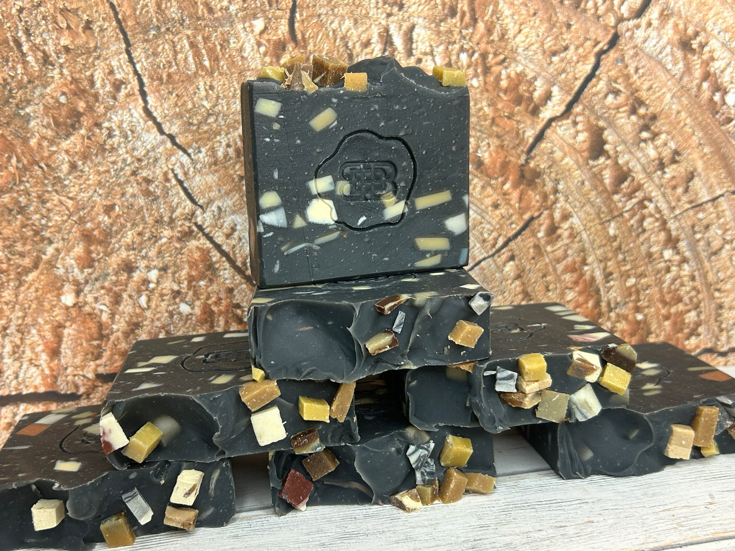 Charcoal Crumble Body Soap 5oz, Sweet & Slight Musk, Grit: Fine