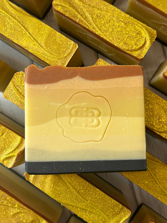 Citrus Sunrise Body Soap 5oz- Citrus Hint of floral, Grit: Fine