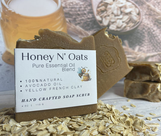 Honey N' Oats Body Soap 5oz, Sweet-Spicy-Vanilla, Grit: Fine