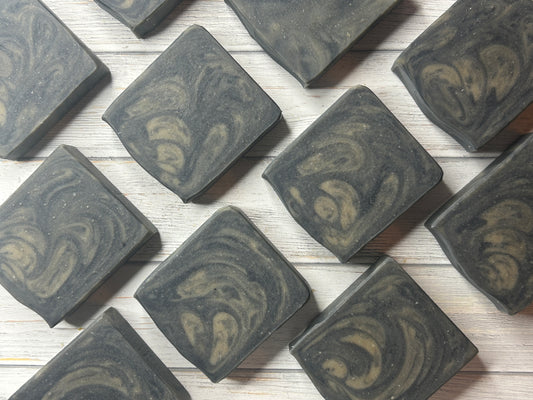 Bourbon Oak F/O Goat Body Soap 5oz, sweet smoky, Grit: Fine