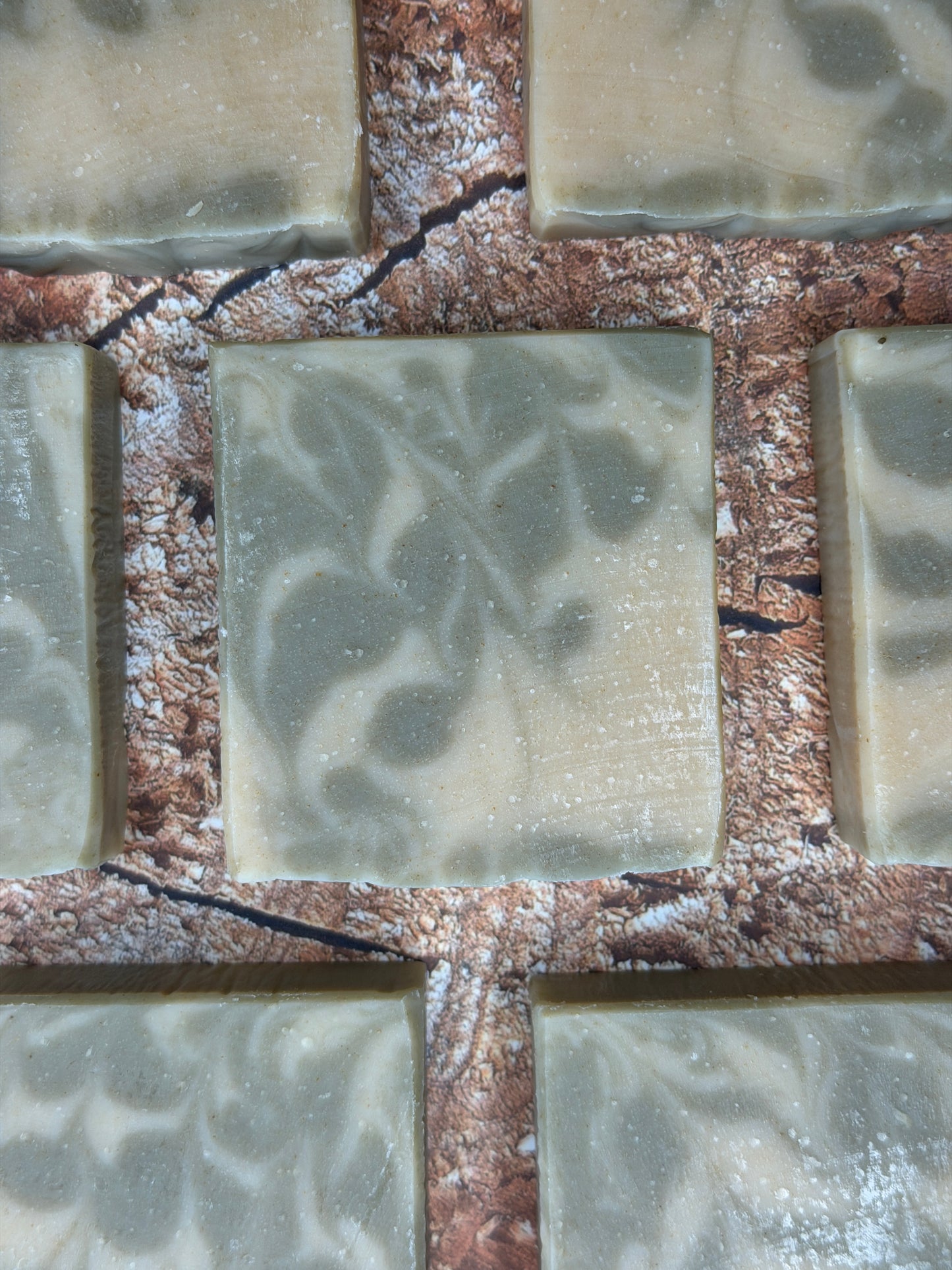Calm Reserve Tallow & Goat Soap 5oz, Sandalwood-Cedar layered, Grit: Fine