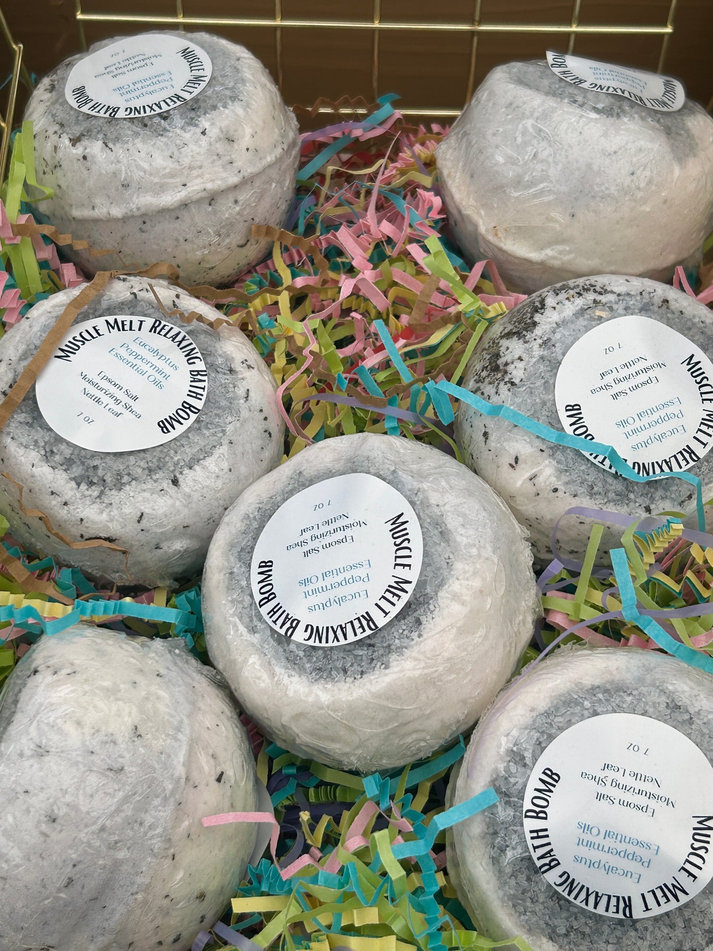 Goat's Milk , Mineral Rich Clay, Epsom Salt, Cocoa Butter Bath Bombs