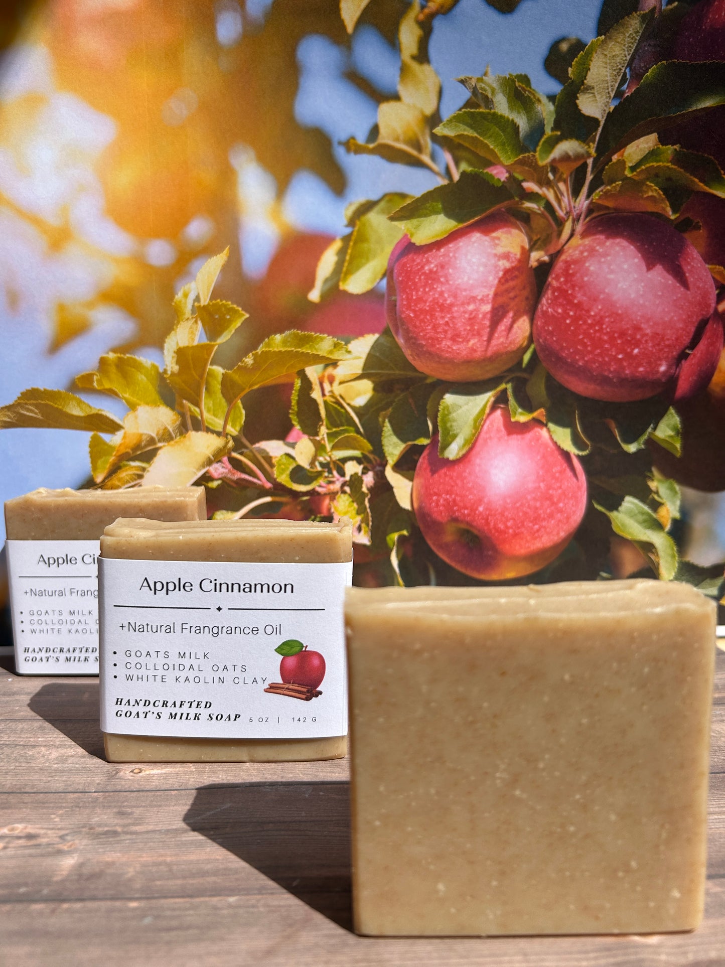 Seasonal Apple Cinnamon Goat Soap "Natural Fragrance Oil"