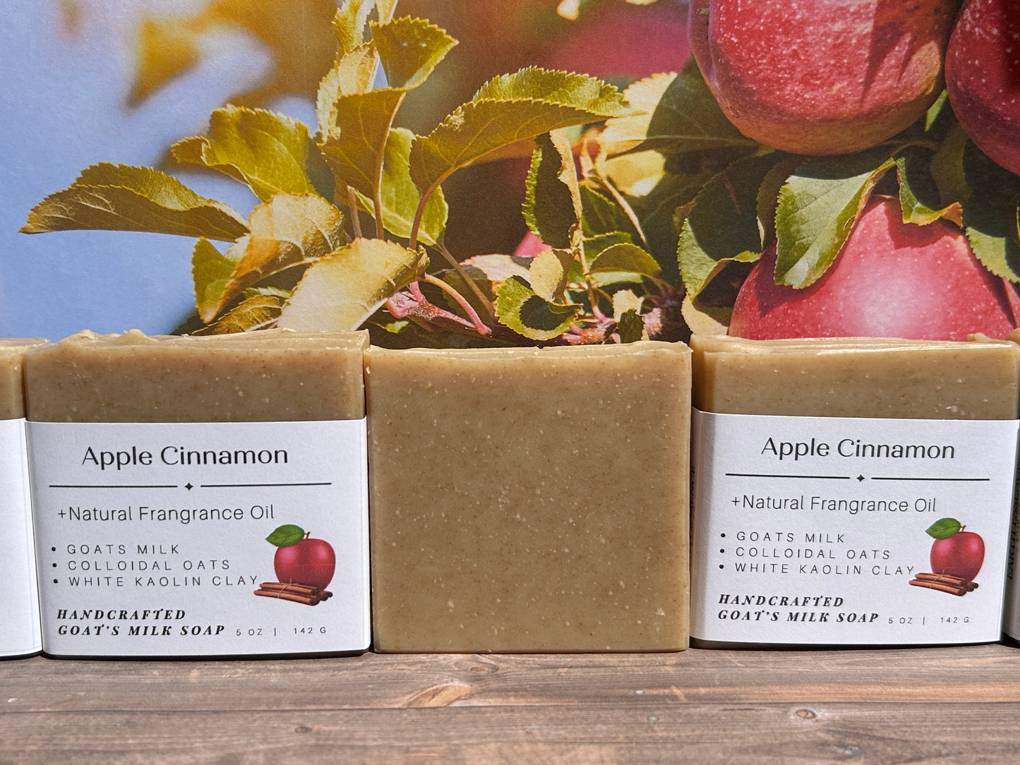Seasonal Apple Cinnamon Goat Soap "Natural Fragrance Oil"