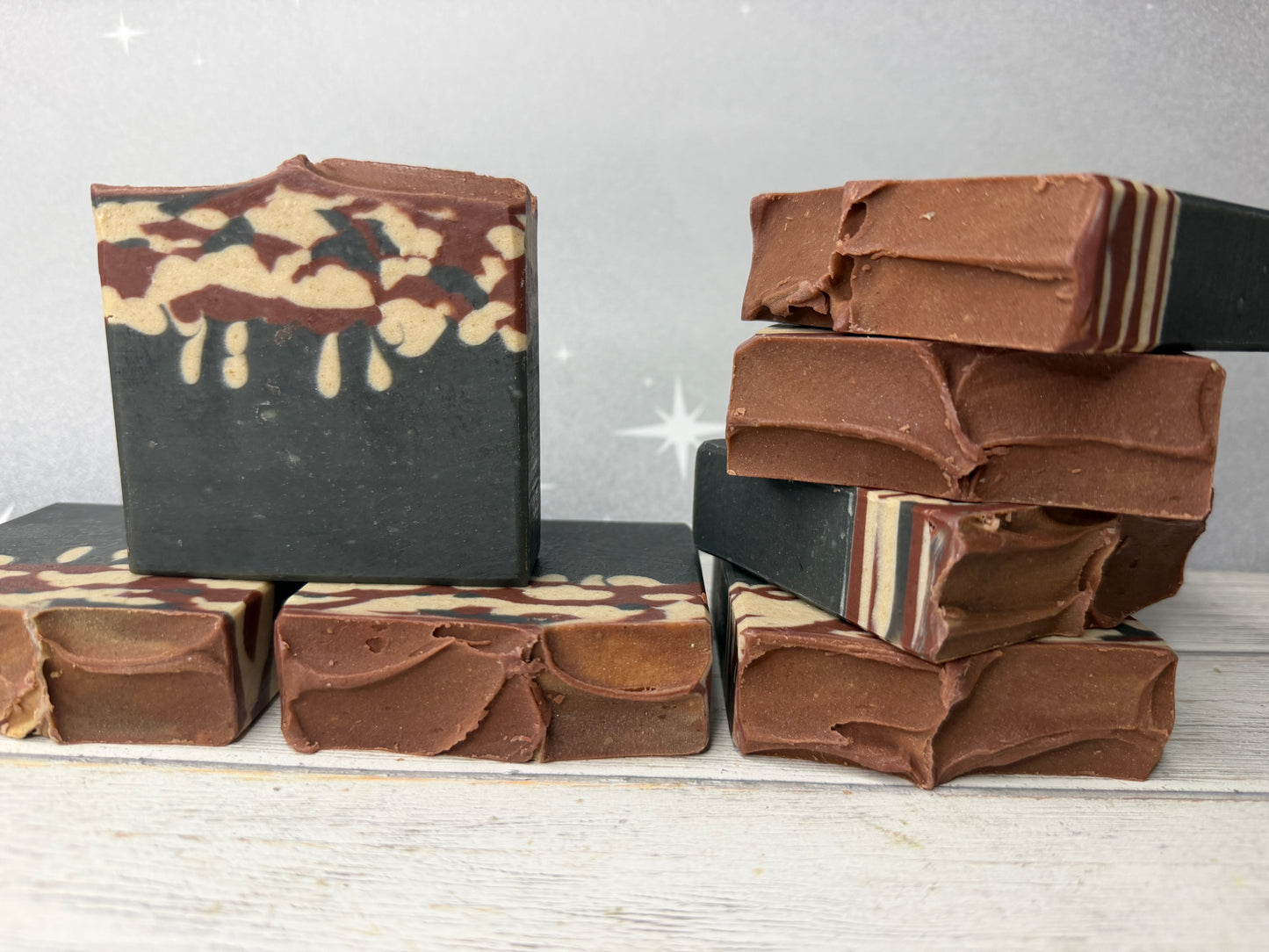 Midnight Amber Goat Soap 5oz F/O, Sandalwood & Fruity Floral, Grit: Fine