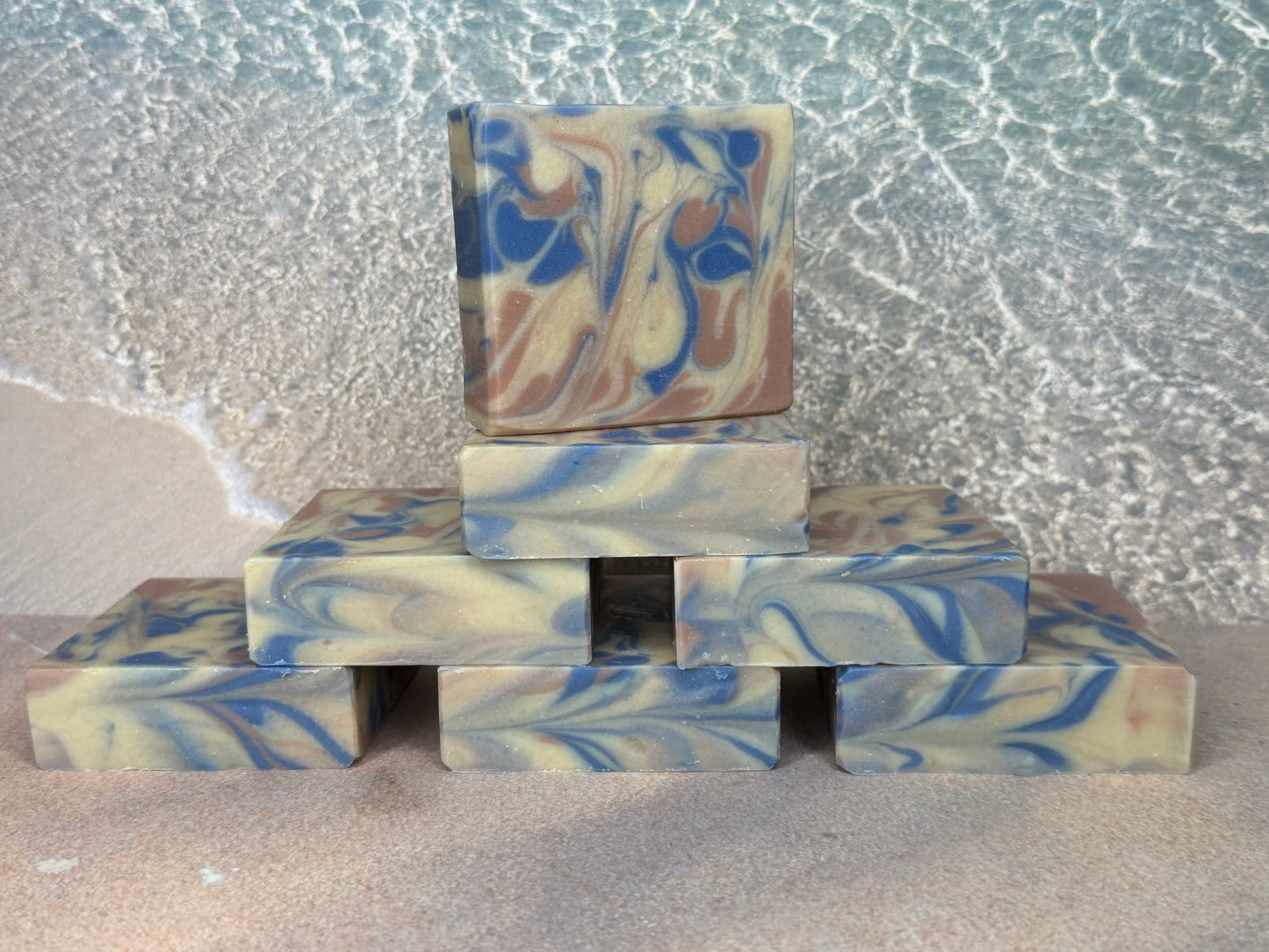 Whimsical Waves Vegan Bar Soap 5oz, Fresh-Uplifting-Citrus, Grit: Fine