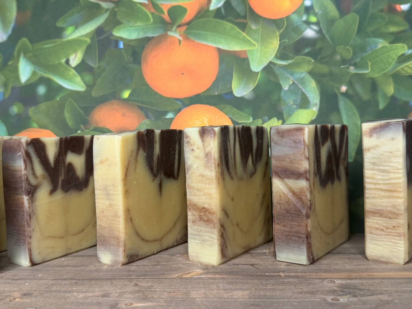 Orange Blossom Tallow & Goats Milk Soap 5oz, Frankincense-Orange, Grit: Med