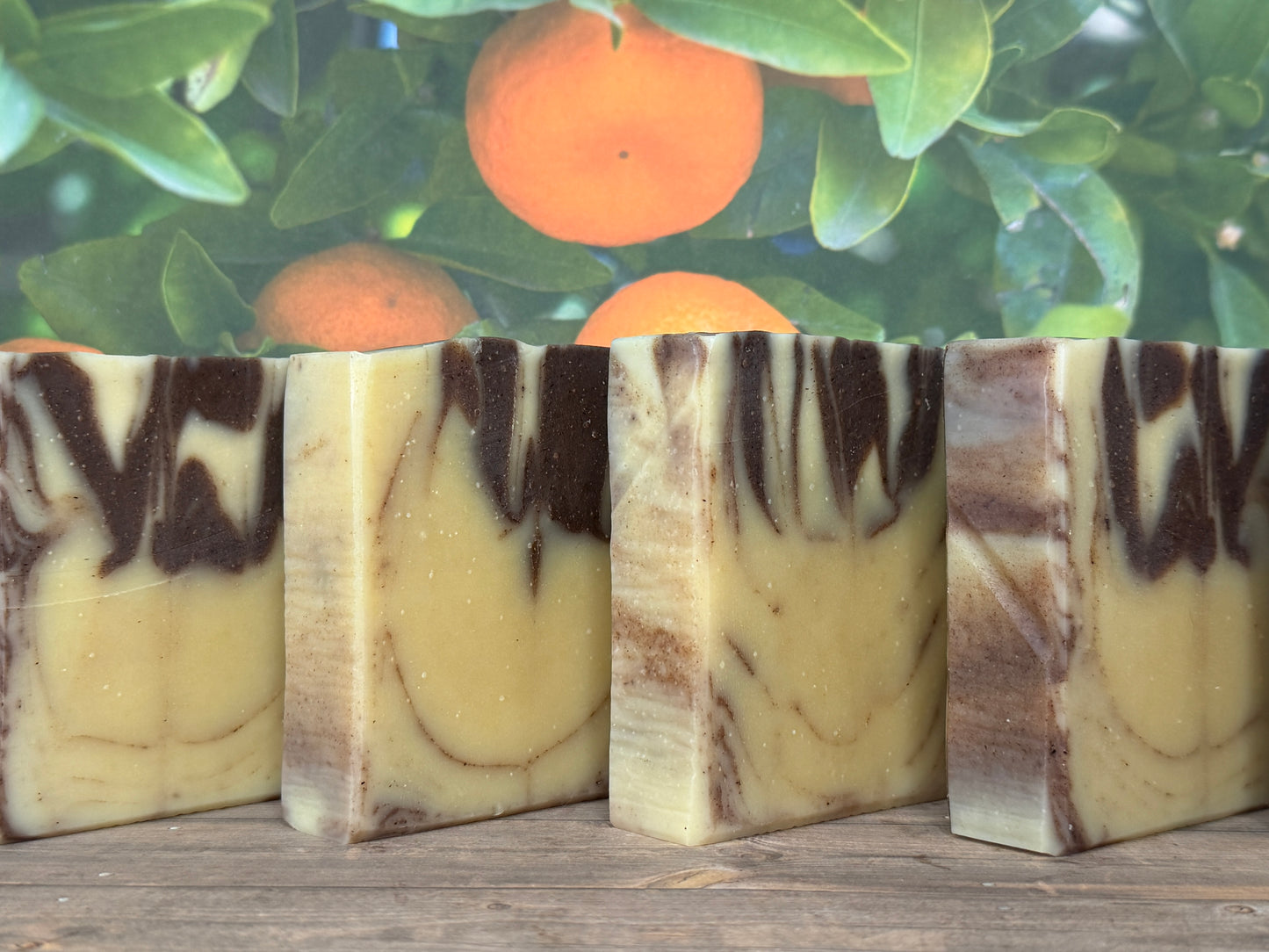 Orange Blossom Tallow & Goats Milk Soap 5oz, Frankincense-Orange, Grit: Med