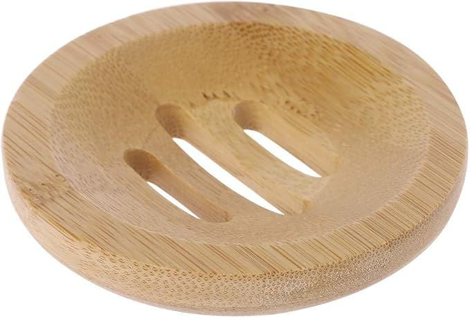 Round Bamboo Soap Dish – Natural Finish