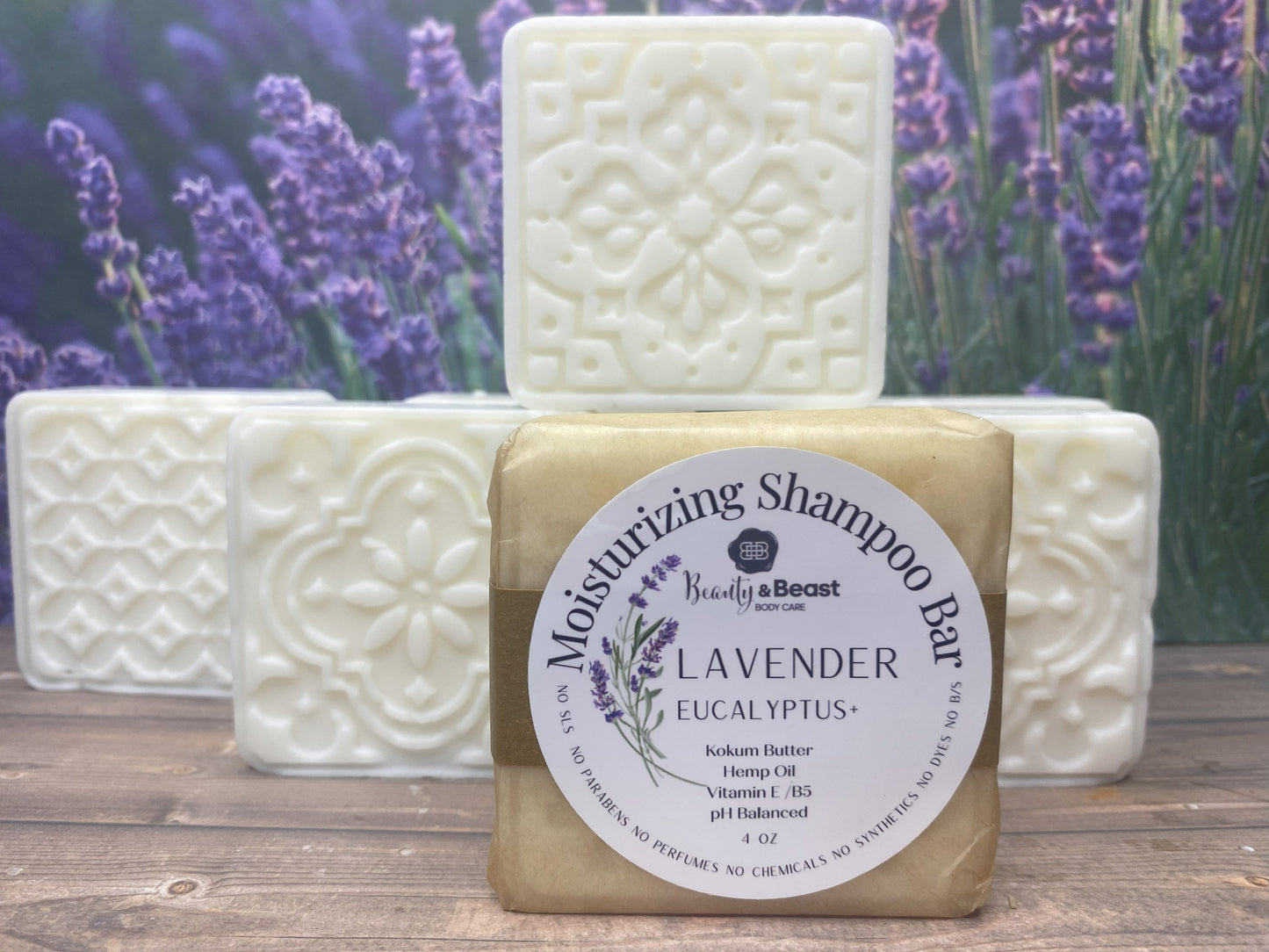 Moisturizing Lavender Conditioner Bars- pH Balanced-Purple Brazilian Clay-Mango Butter