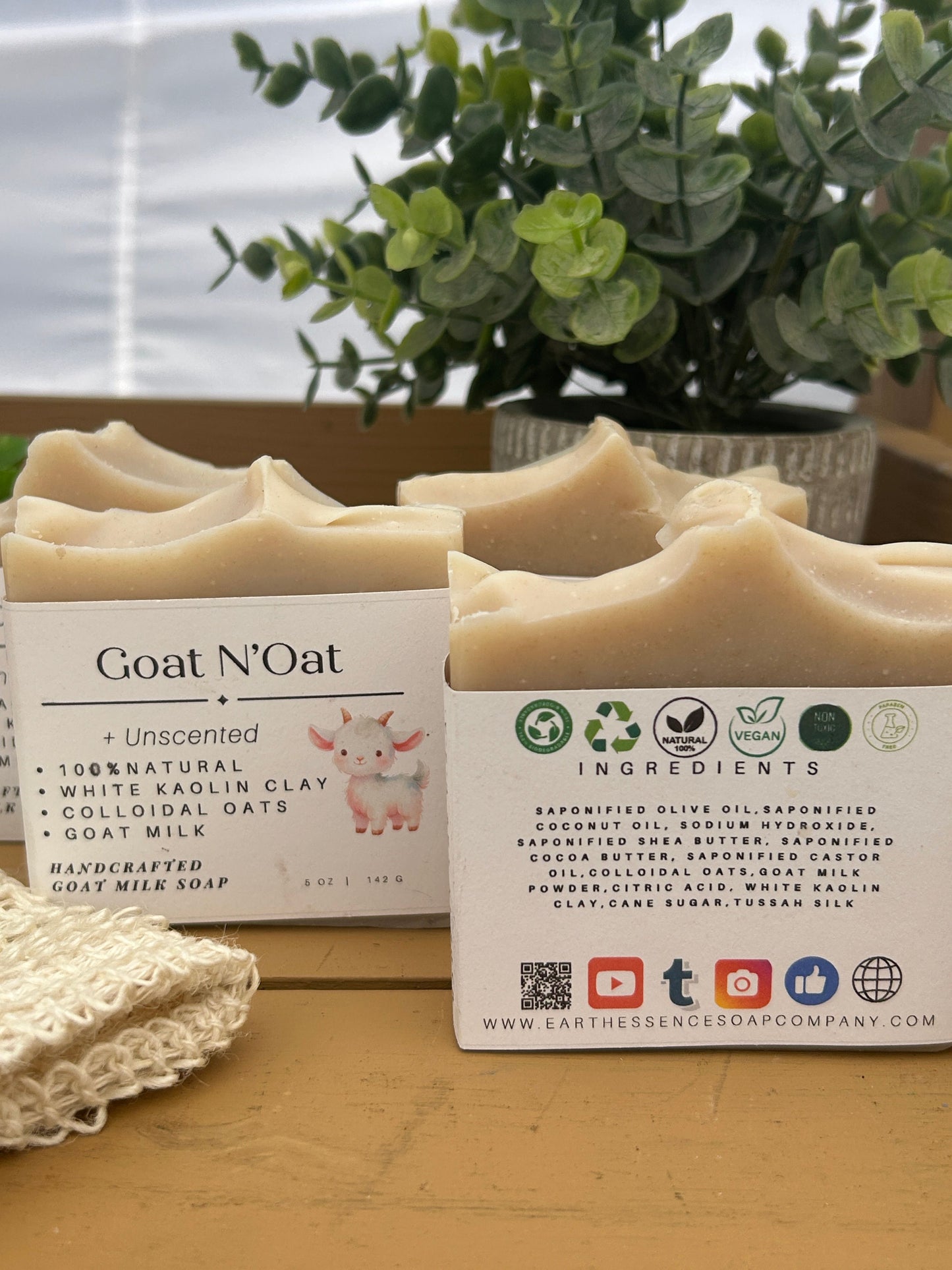 Unscented Goat's N'Oat Body Soap 5oz, Great For Sensitive Skin