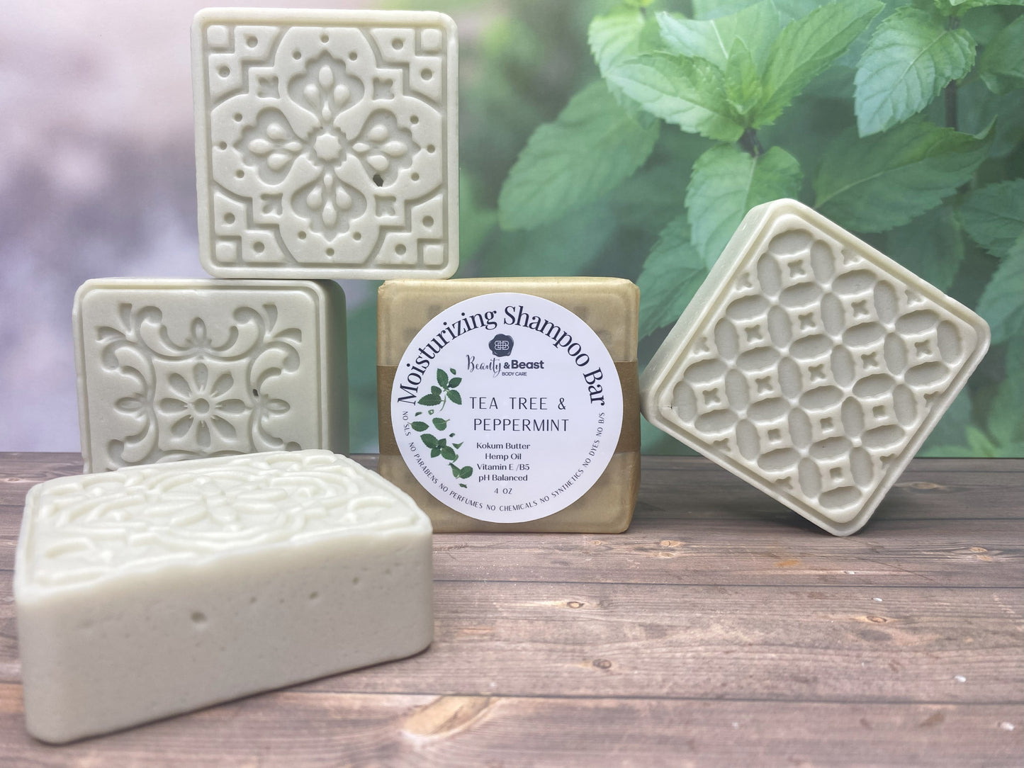 Moisturizing Tea Tree Conditioner Bars- pH Balanced-Purple Brazilian Clay-Mango Butter