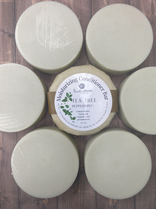 Moisturizing Tea Tree Conditioner Bars- pH Balanced-Purple Brazilian Clay-Mango Butter